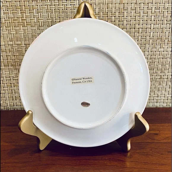 🌟HP🌟VTG 1990-2000 Set of 4 Folk Art Floral Dessert/Salad Plates - Picture 9 of 10